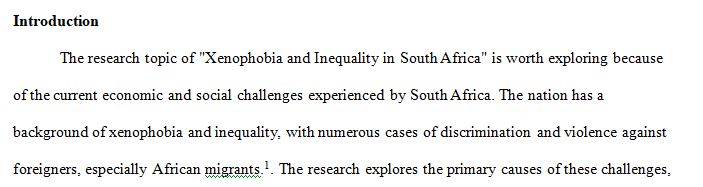 Xenophobia and inequality in South Africa