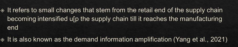 Your boss was recently reading about supply chain management