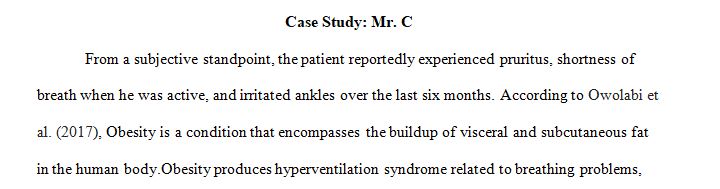 Evaluate the Health History and Medical Information for Mr. C