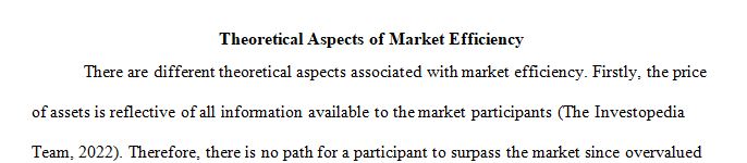 theoretical Aspects of Market Efficiency