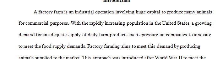 An essay regarding Factory Farming (Perdue Farms)