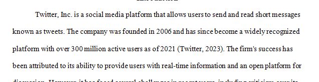 Analyzing Twitter, Inc.