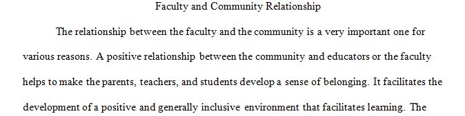 Can the faculty/community relationship ever be a fully collaborative