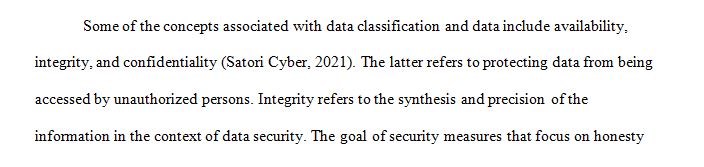 Discuss the concepts related to data and data classification