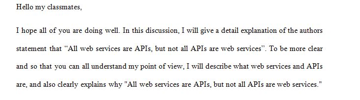 Discussion: Web Service or API