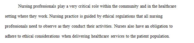 Ethical Considerations in Health Care