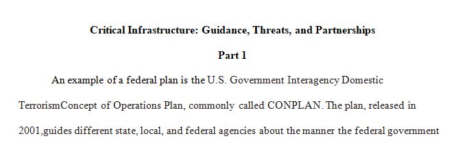 Explain at least one key federal plan strategy or guidance released to date