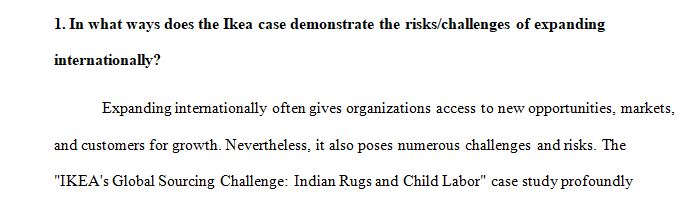 In what ways does the Ikea case demonstrate the risks challenges of expanding internationally