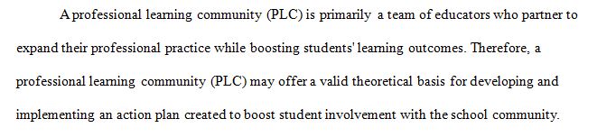 Is the construct of a professional learning community a valid theoretical foundation for creating and executing an action plan