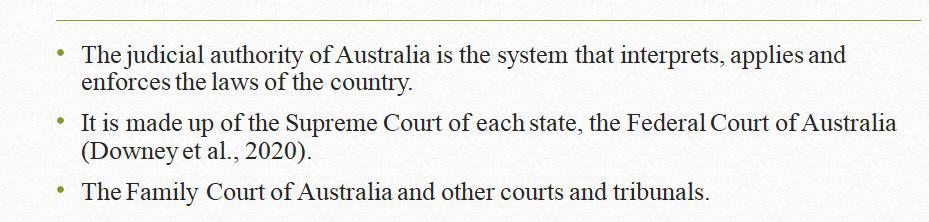 Judicial, executive and legislative authorities in Australia