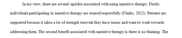 Narrative Therapy seems very confusing but according to Neukrug & Hays   