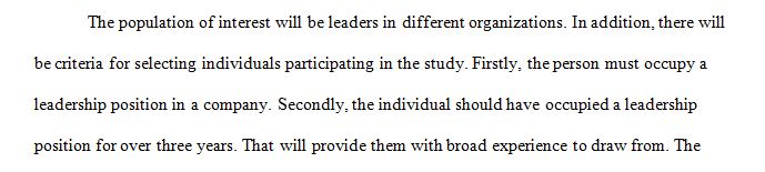 Population and Sample and Significance of the Study