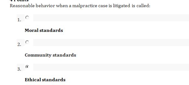 Reasonable behavior when a malpractice case is litigated 