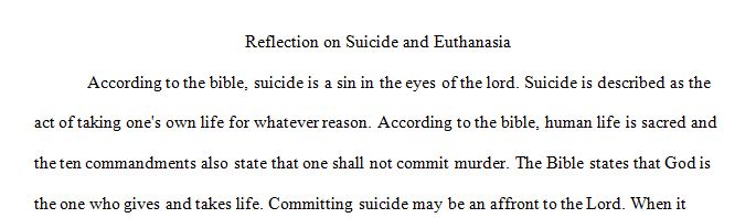 Reflect on the analysis of the sin of suicide