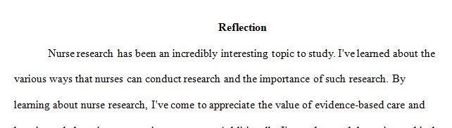 Reflection papers are designed to formally consider what you have been learning 