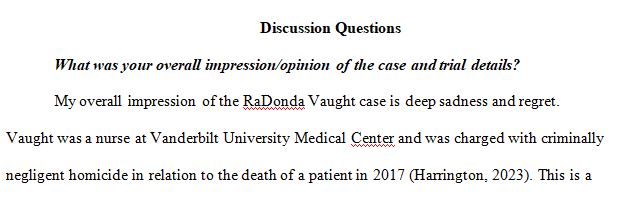 Research the RaDonda Vaught case