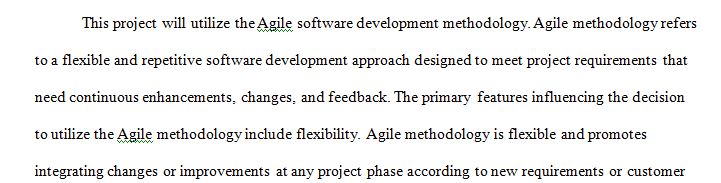 Section 5: Software Development Methodology