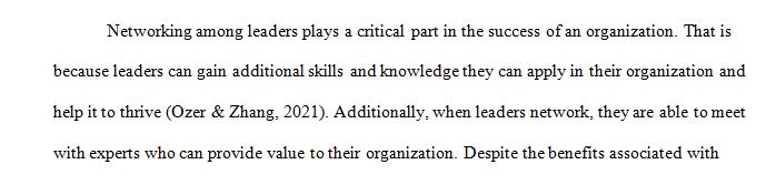 The inability of leaders to build effective relationships and networks