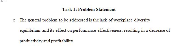 The lack of workplace diversity equilibrium and its effect on performance effectiveness