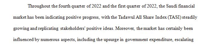 The performance of the Saudi financial market during the fourth quarter of the year 2022 
