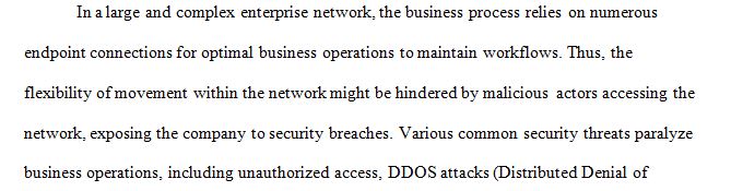 What are the possible security threats that have a direct effect on a company's network performance