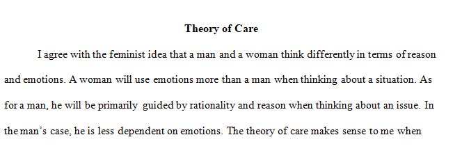 What do you think about the Feminist idea that man and woman think differently in terms of reason and emotion