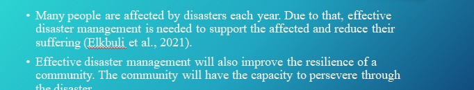 A manager of an emergency response team is responsible for emergency management services and resources