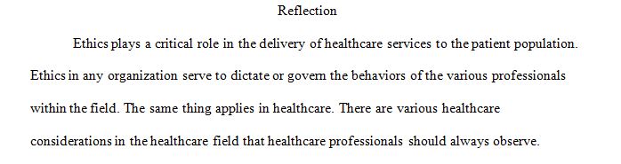 Ethical Considerations in Health Care