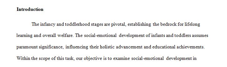 Explore a topic related to infant/toddler development and care 