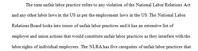 Express your opinion concerning how you think the court should rule concerning whether an unfair labor practice occurred or not