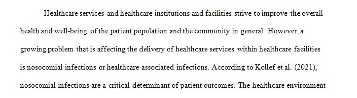 Infection prevention and control in patient in hospital