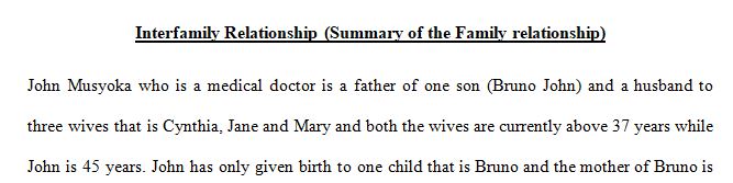 Interview a family, and then illustrate their interfamilial relationships as well as their external support systems