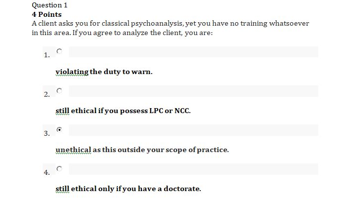 Legal, Ethical, And Professional Issues In Counseling 