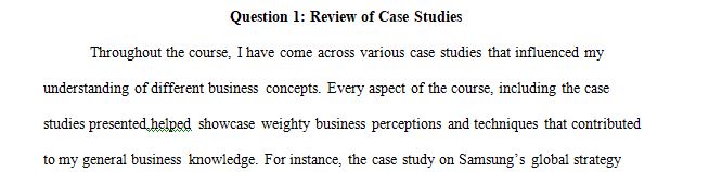 Review of important case studies and discussion of their points of significance.