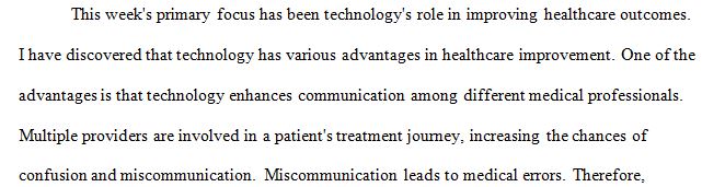 The Role of Technology in Improving Health Care Outcomes