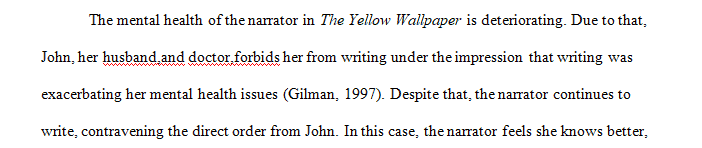 The Yellow Wallpaper why is it significant that the narrator is told she must not write