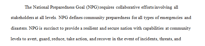 Adequately achieve the National Preparedness Goal