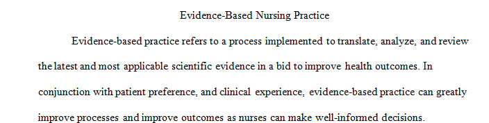 What is the main issue for your organization in addressing a solution to evidence-based nursing practice