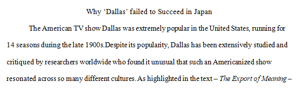 Discuss the reasons why Dallas did so poorly in Japan