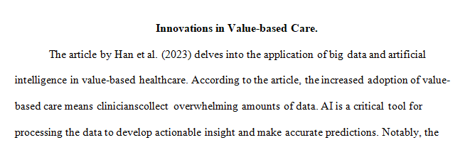 Innovations in Value-Based Care