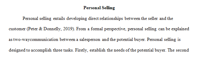 Personal Selling