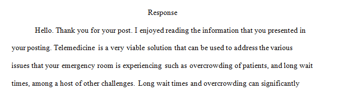 Share an insight from having read your colleagues’ postings, synthesizing the information to provide new perspectives