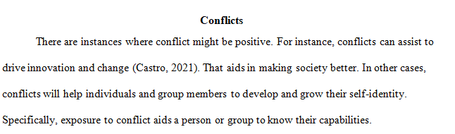 How might conflict be positive