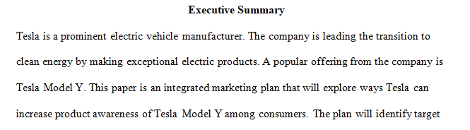 Marketing Plan Guidelines