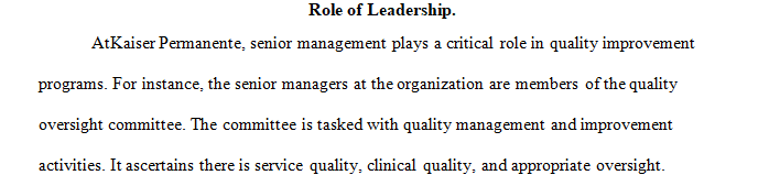 The Role of Leadership