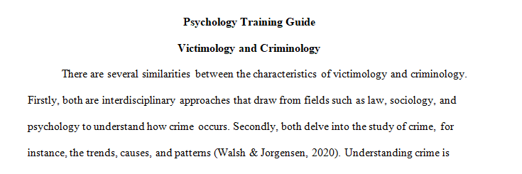 Theories Of Criminology And Victimology