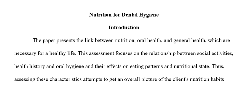 Assess one’s own personal dietary patterns using the Dietary Guidelines