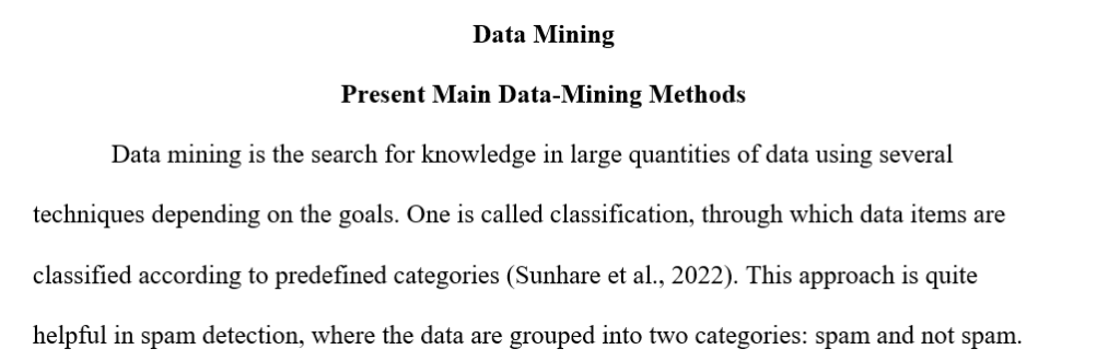 Discuss the main data-mining methods