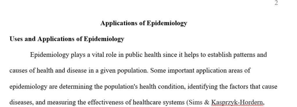 Discuss three of the seven uses and applications of epidemiology