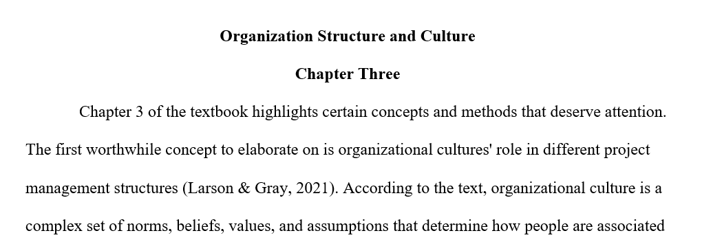 Organization Structure and Culture